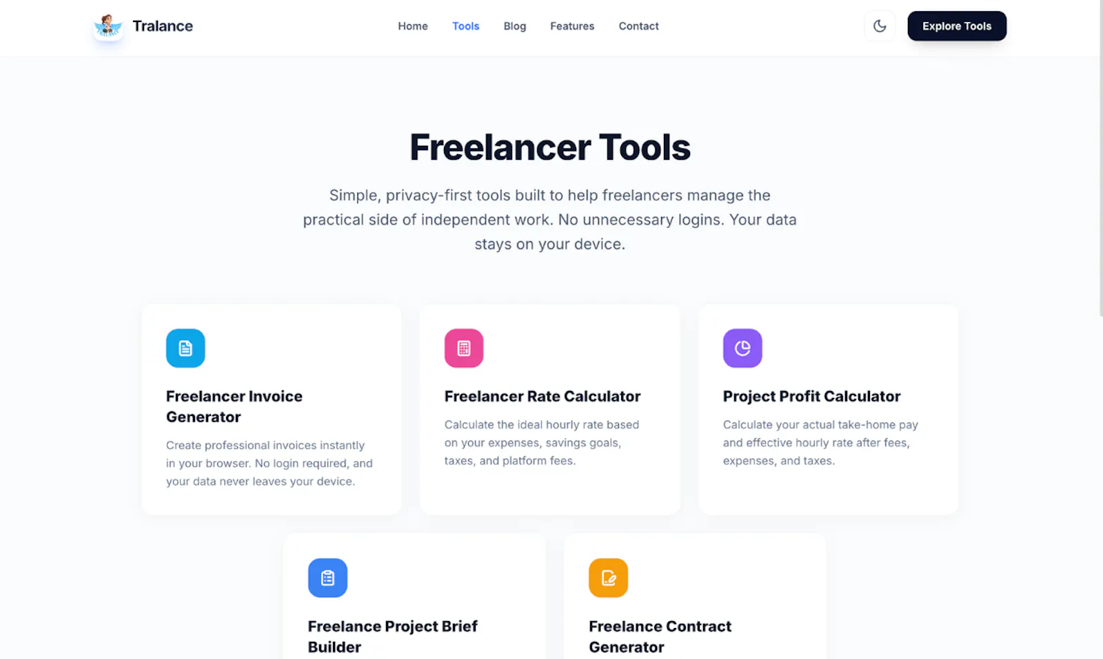 Tralance screenshot 2