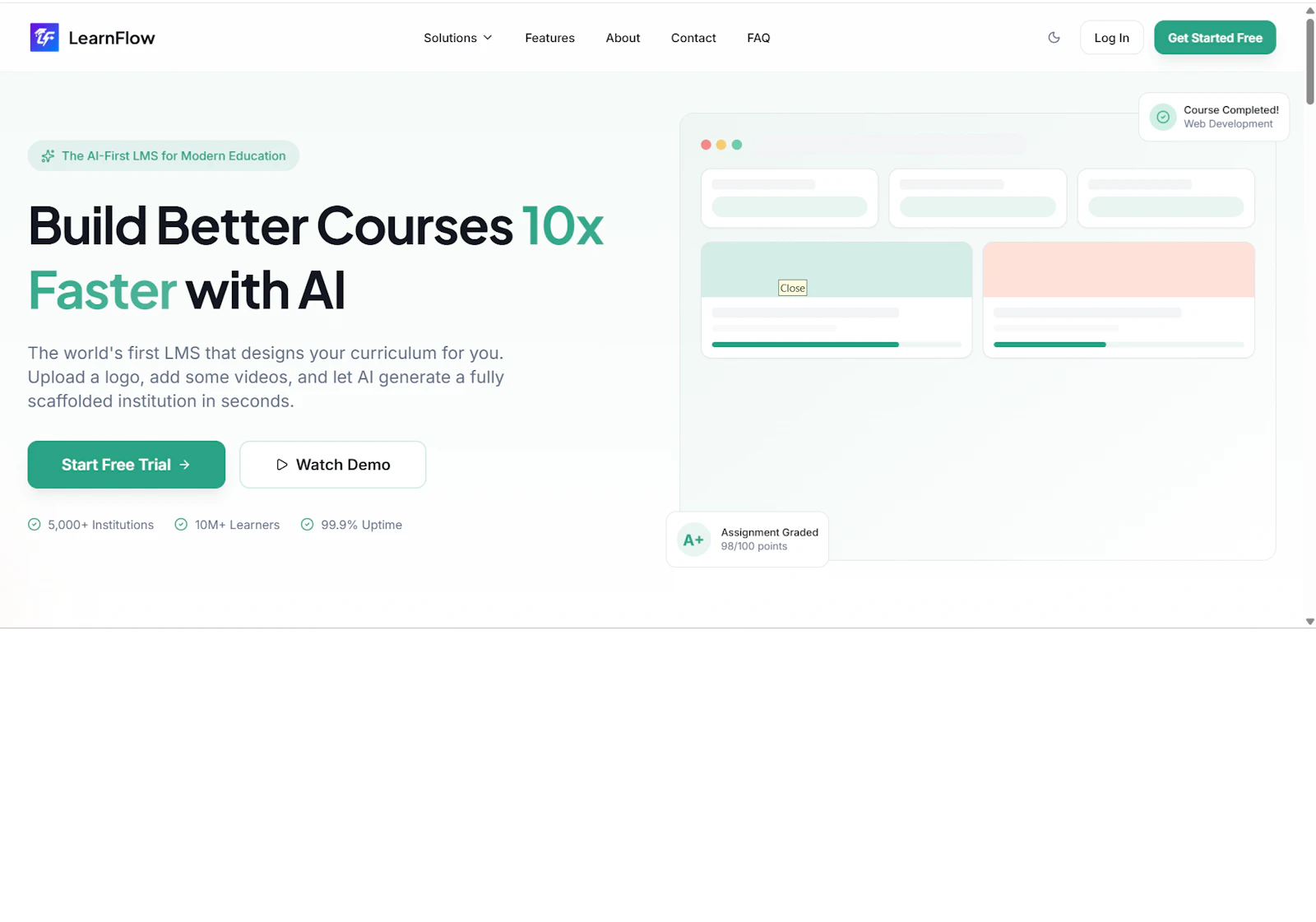 LearnFlow LMS screenshot 1