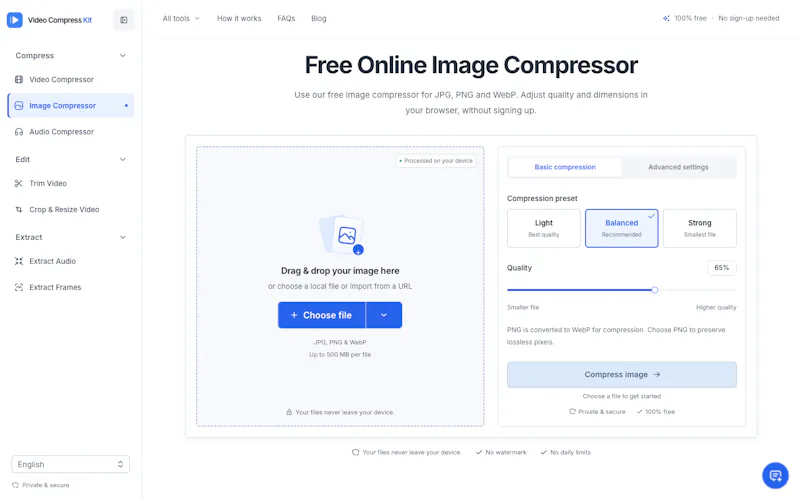 Video Compress Kit screenshot 1