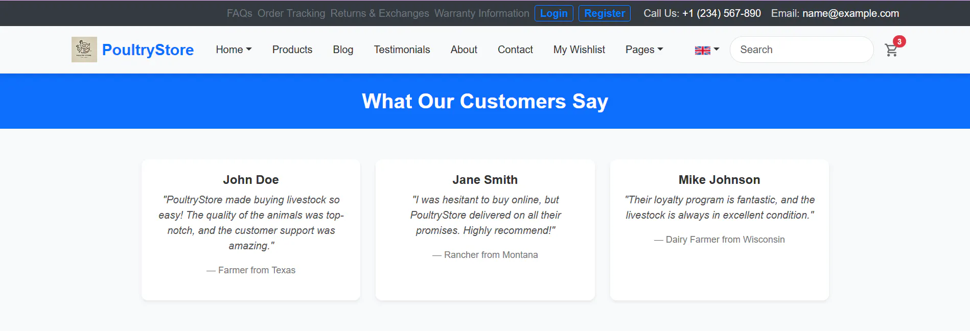 PoultryStore Supply & Farm HTML Template gallery image