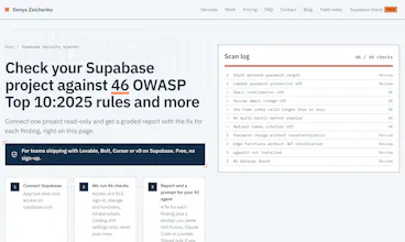 Supabase security scanner gallery image