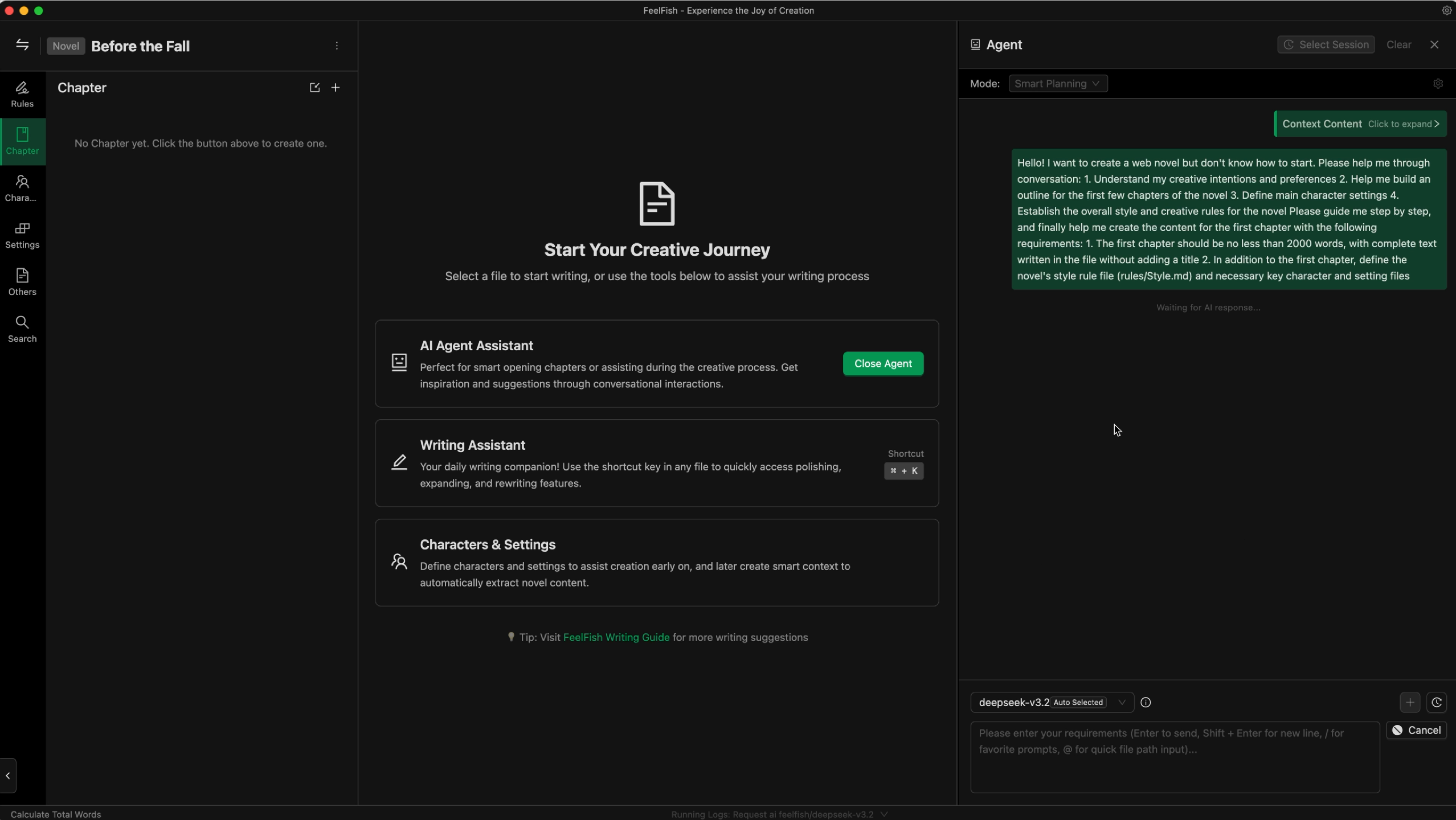FeelFish - AI Novel Writing Agent gallery image