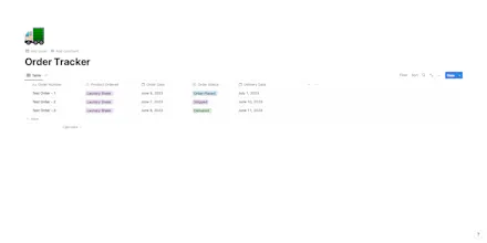 Free E-Commerce Tracker in Notion gallery image