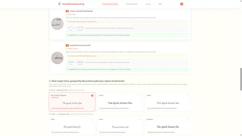 PrintableHandwriting screenshot 4