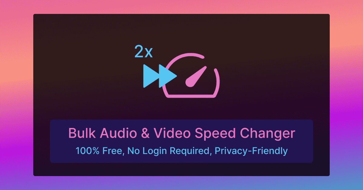 Bulk Audio & Video Speed Changer gallery image