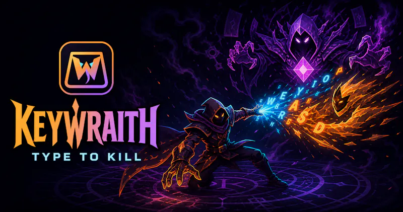 Keywraith — typing game, type to kill screenshot 1