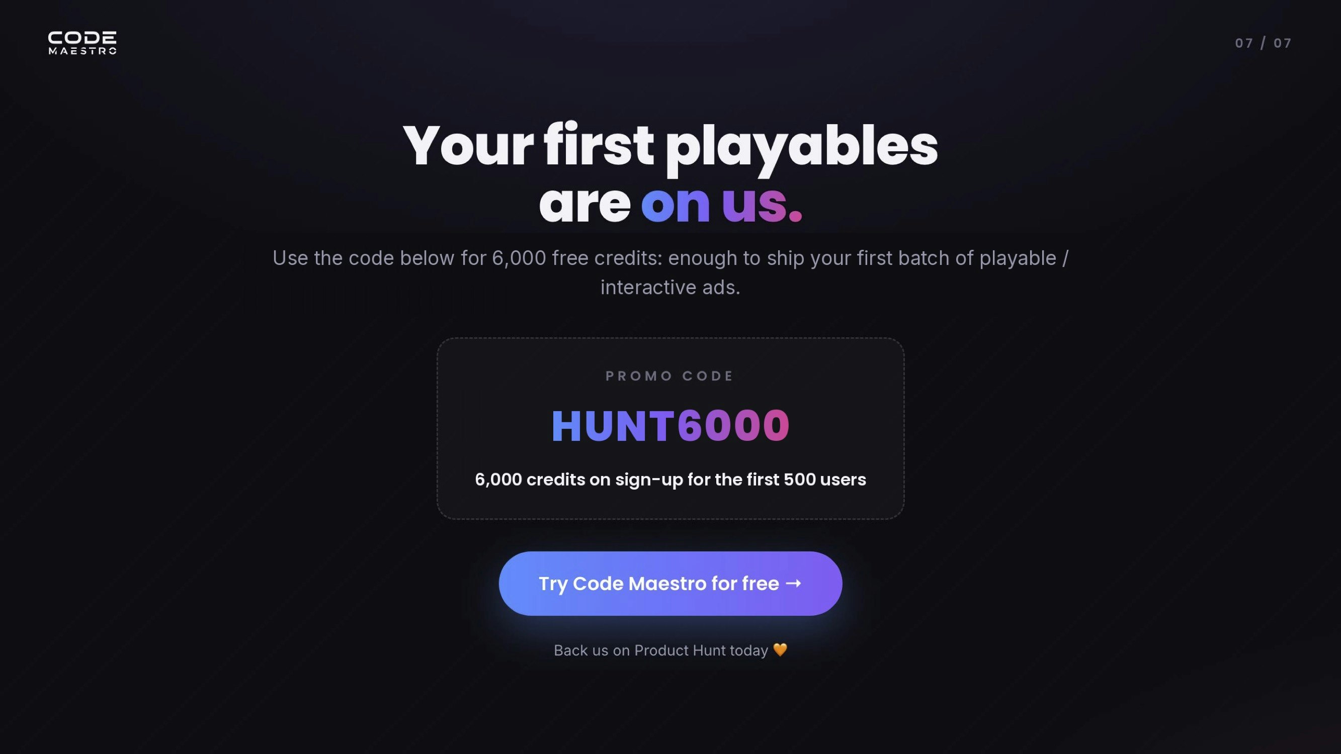Code Maestro - Playable Ads Creator` gallery image