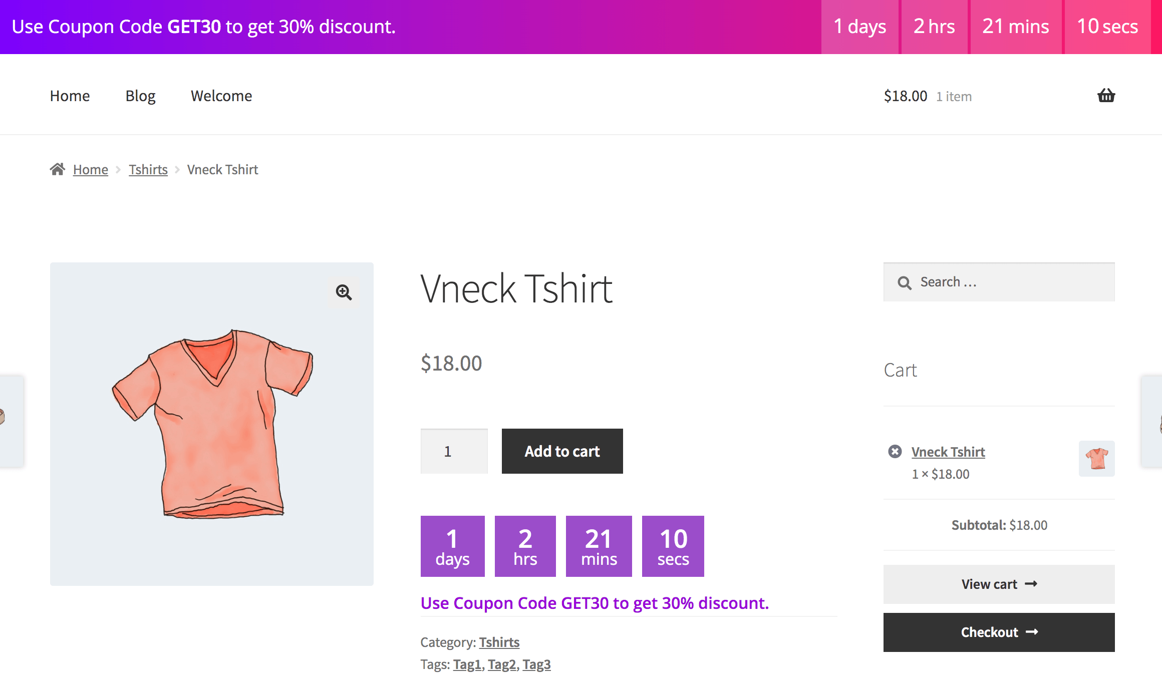WP Sales Booster |WooCommerce Countdown - WooCommerce countdown timer plug -in media 2