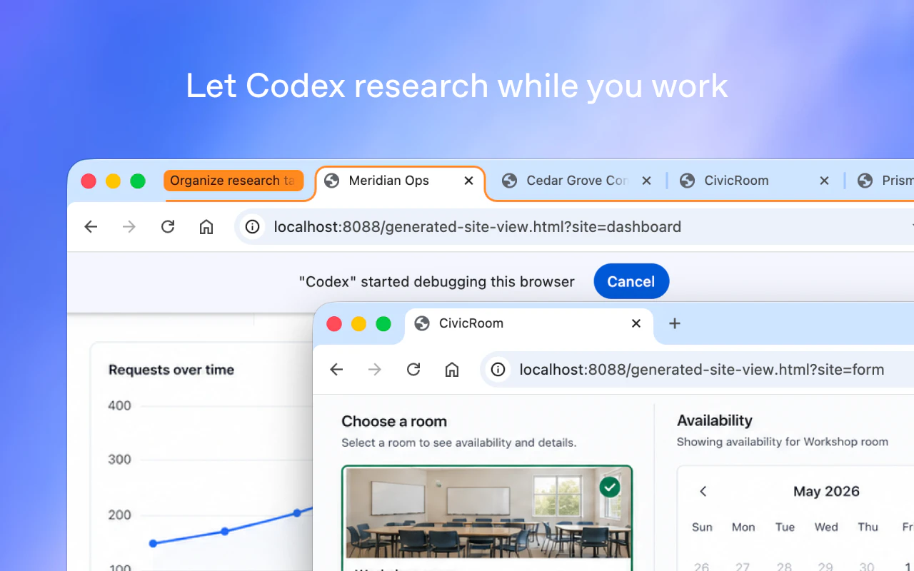 Codex in Chrome screenshot 2