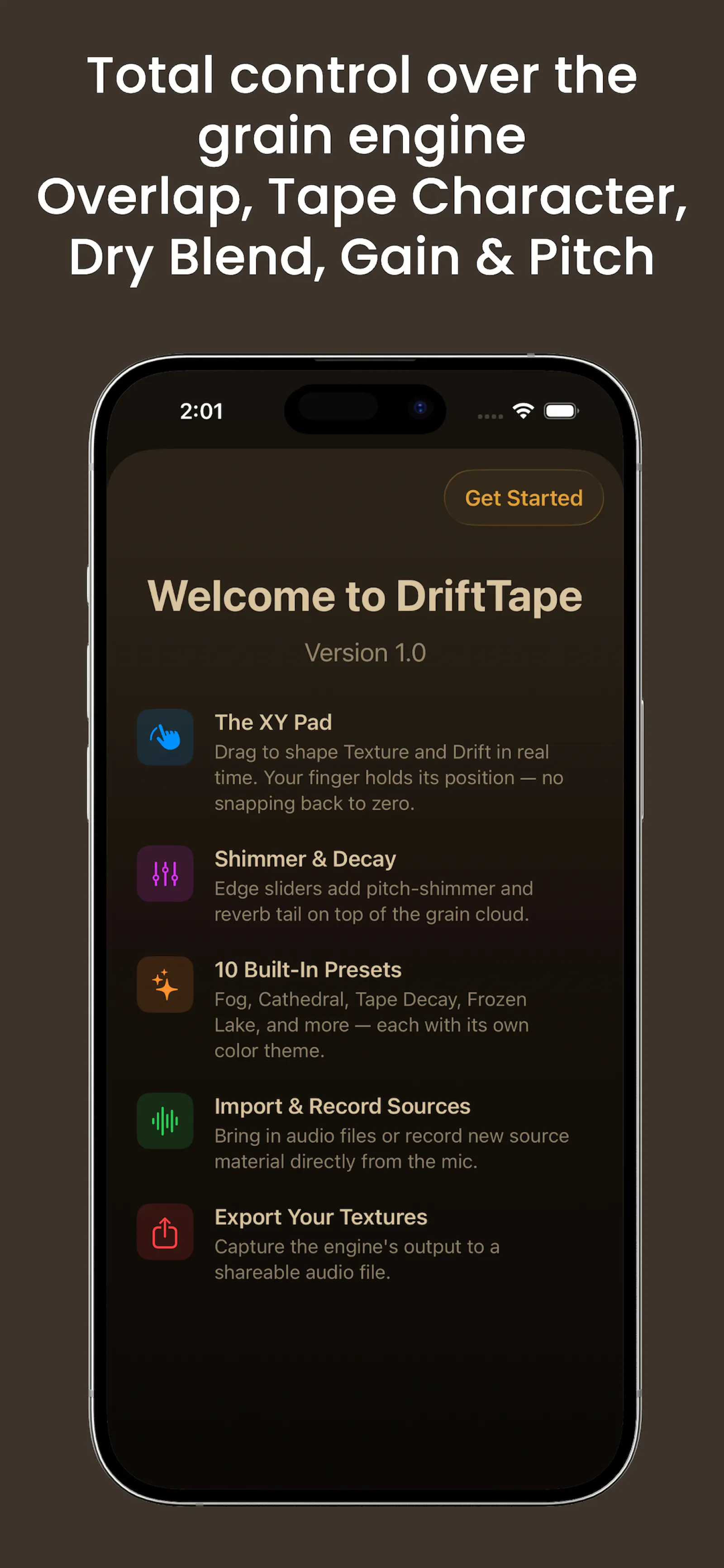 DriftTapePro: Granular Synthesizer screenshot 3