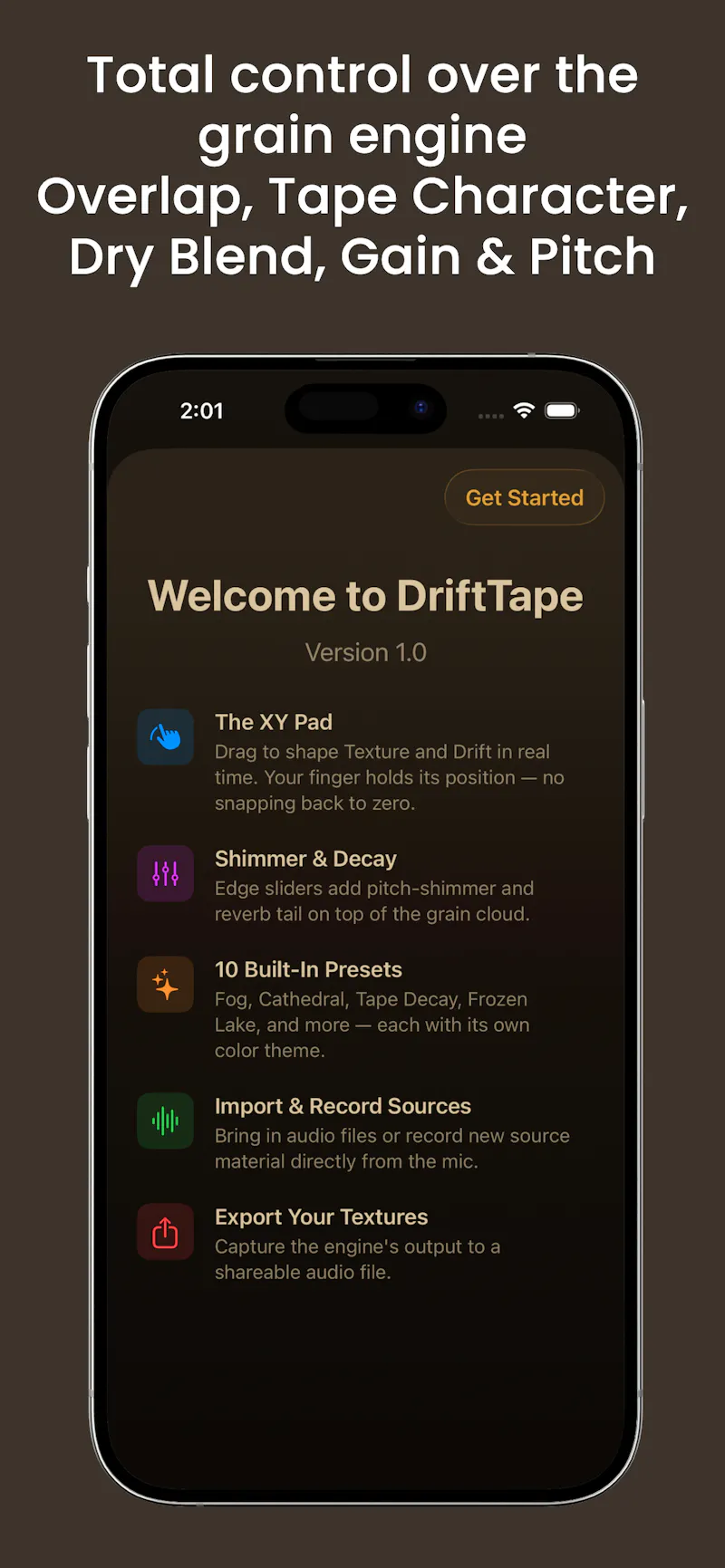 DriftTapePro: Granular Synthesizer screenshot 3