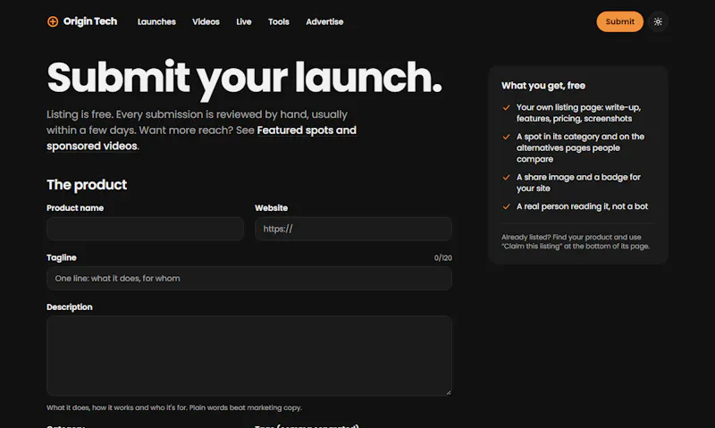 Origin Tech screenshot 2