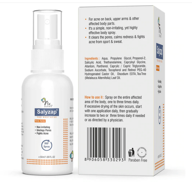 Fixderma Salyzap Spray for Body Acne