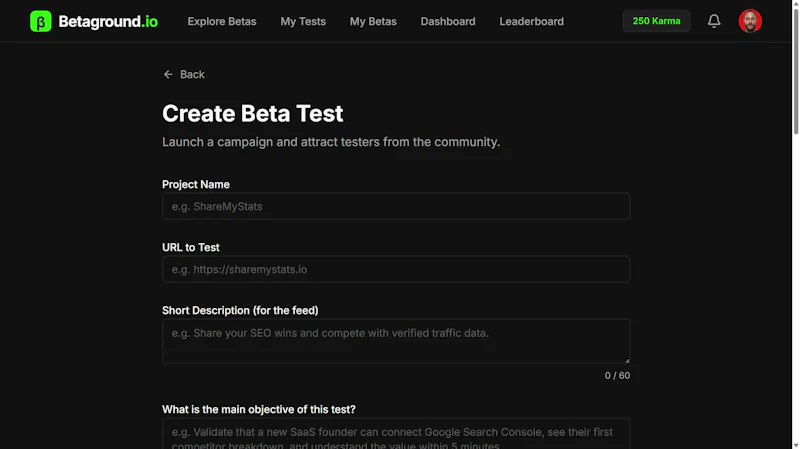 Betaground screenshot 5