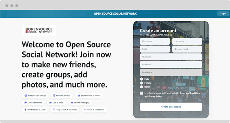 Open Source Social Network (OSSN) screenshot 3