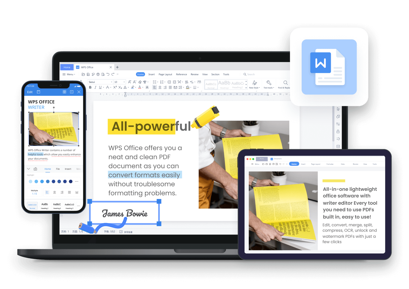 Scrittore WPS - Un elaboratore di testi gratuito, miglior word di Microsoft alternativo media 1
