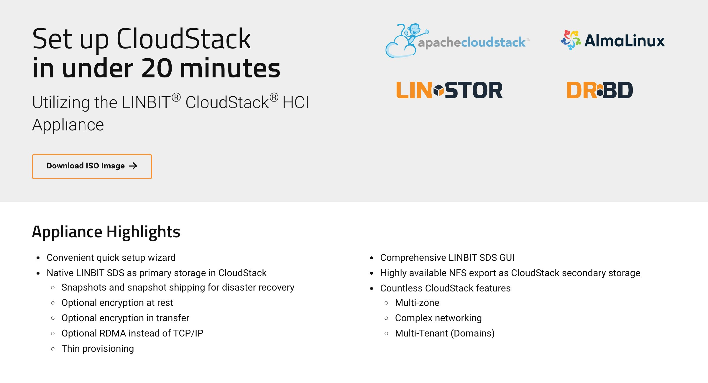وسائط Linbit CloudStack HCI Appliance - قم بإعداد CloudStack في أقل من 20 دقيقة 2
