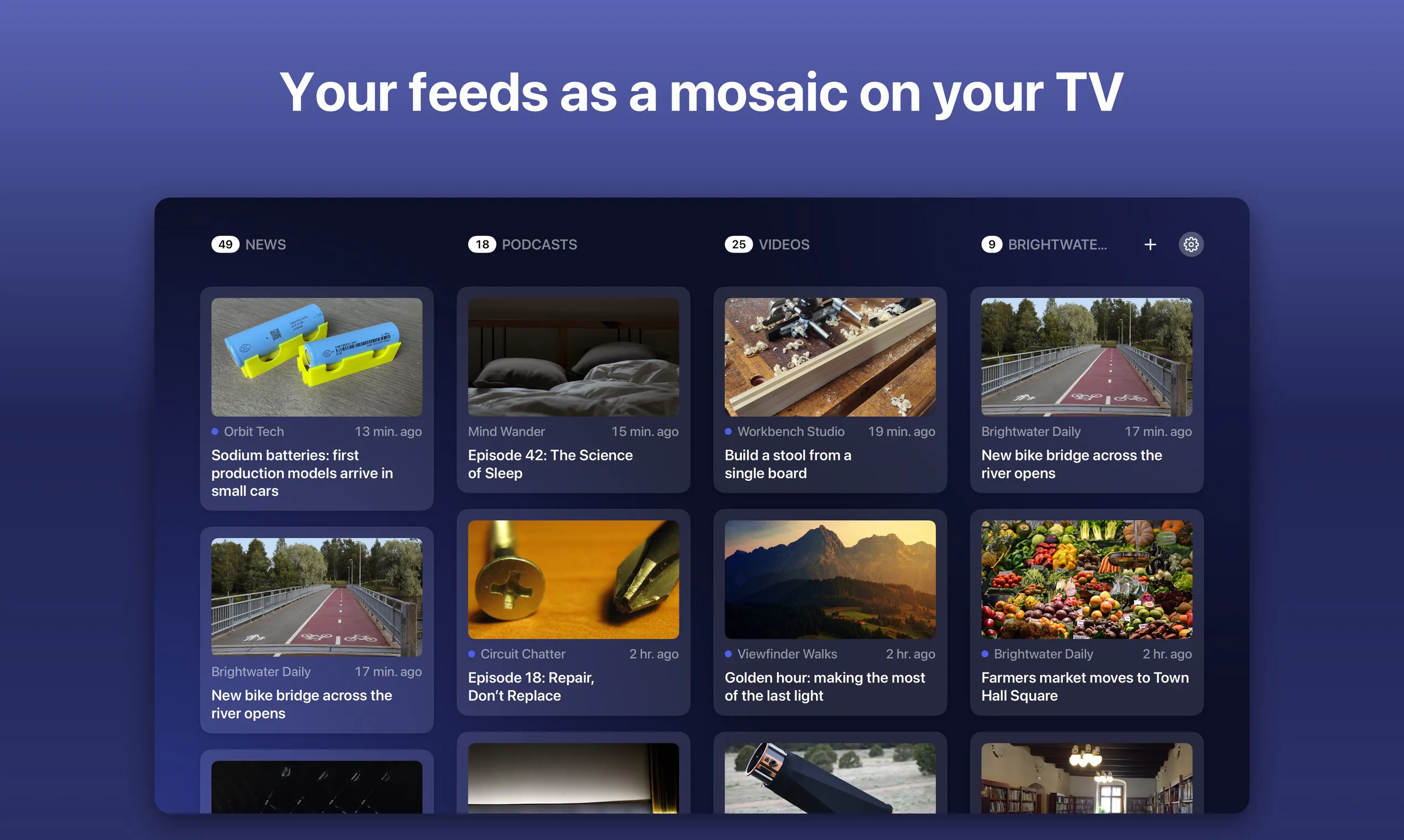 channelBar Feeds gallery image