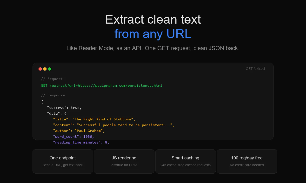 ClearText API screenshot 1
