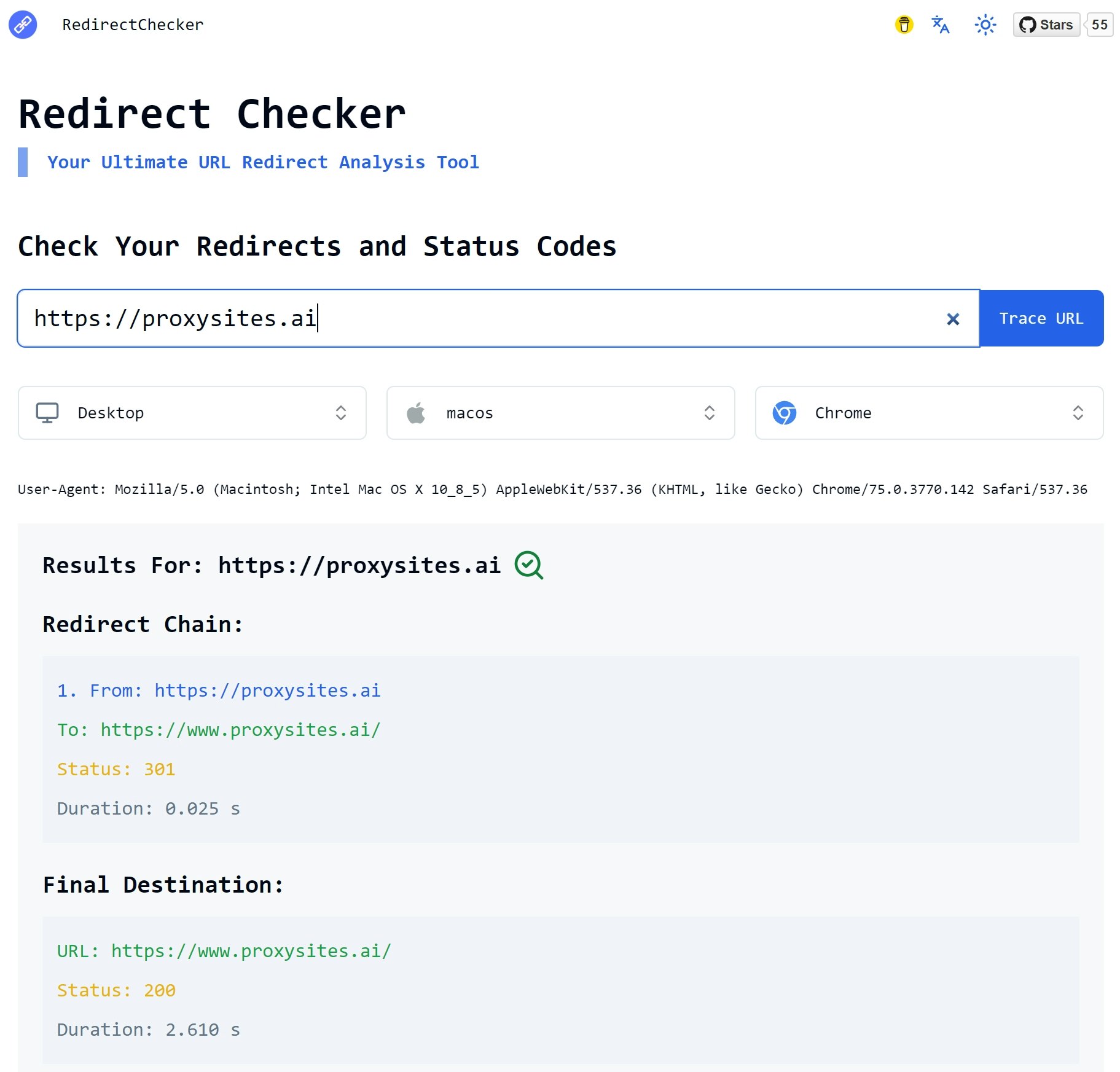 Redirect Checker media 3