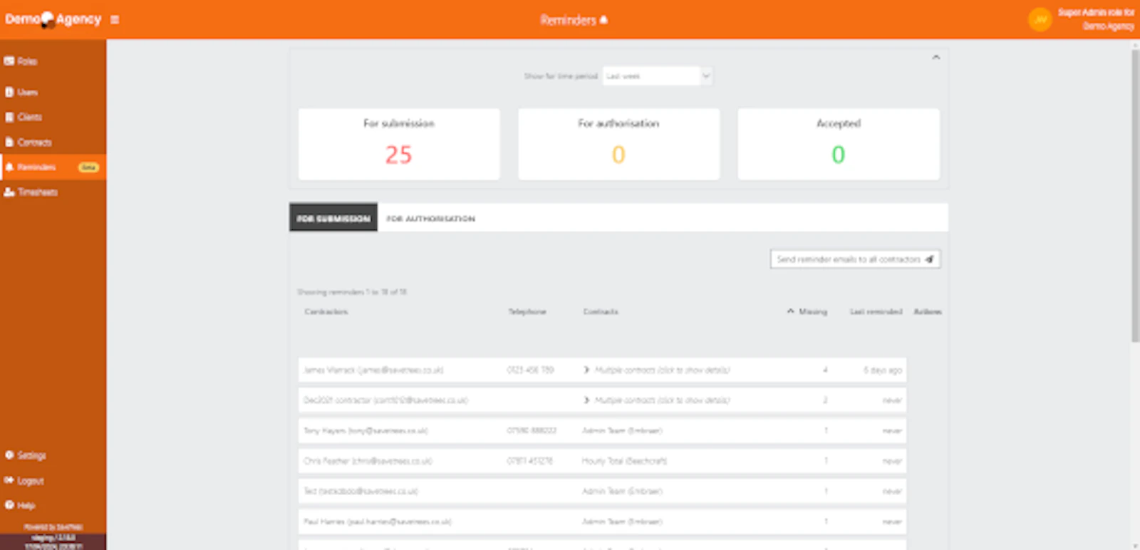 SaveTrees Online Timesheets screenshot 9