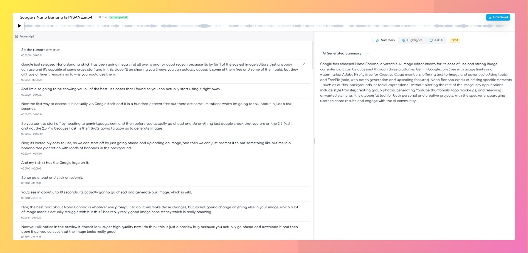 Média Transgate AI - Transcrire, résumer et discuter avec vos enregistrements 2