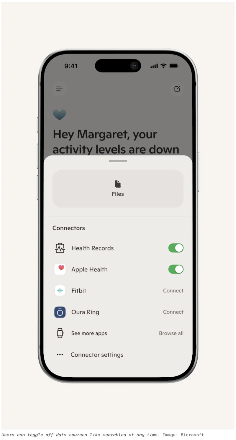 Microsoft Copilot Health screenshot 3