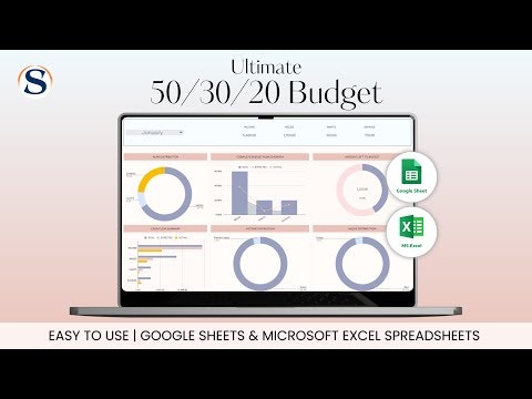 50/30/20 Budget Spreadsheet Template gallery image