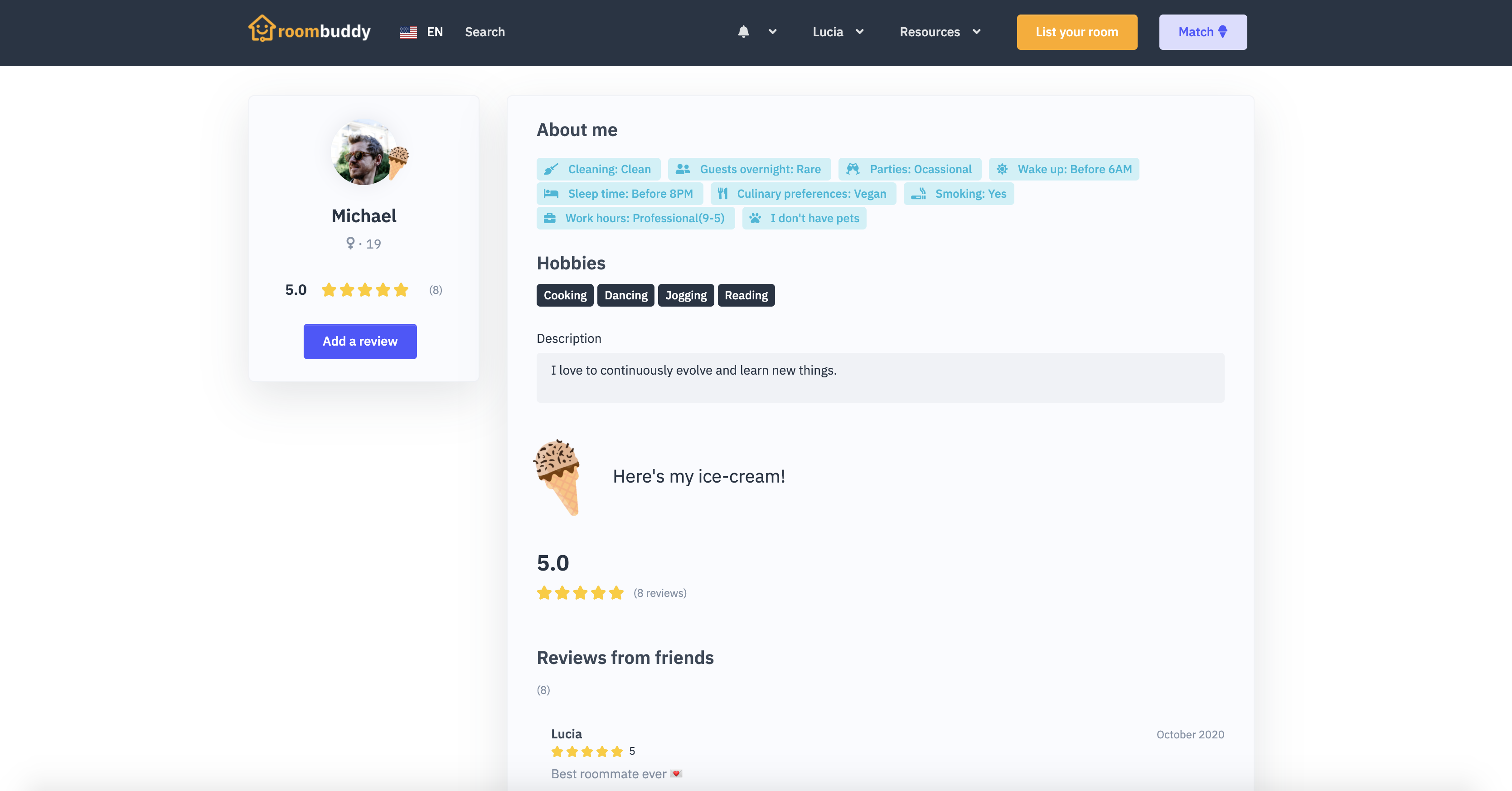 Roombuddy gallery image