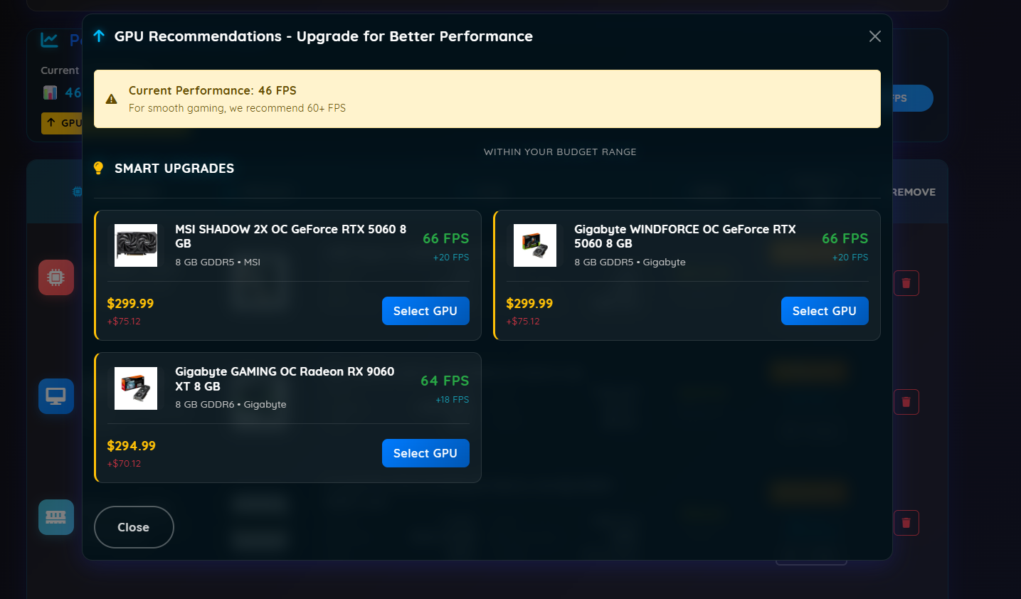 RigSync - AI PC Builder - Main screenshot showing features and interface