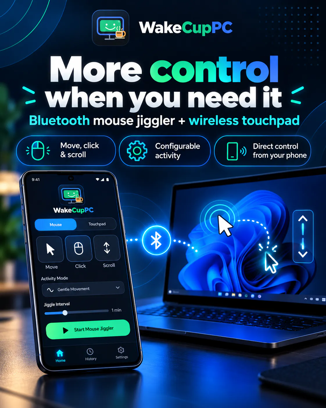WakeCupPC: Keep PC Awake - v1.0.0 gallery image