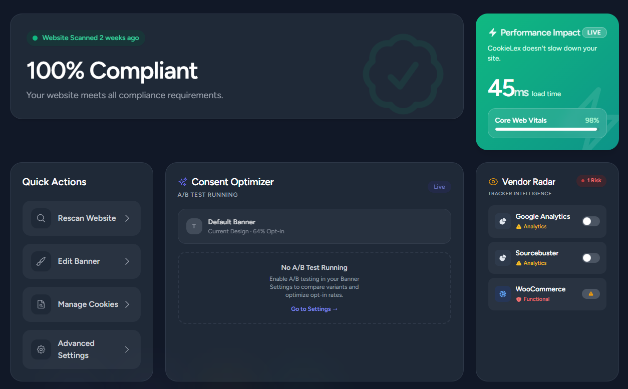 CookieLex — Consent Management Platform