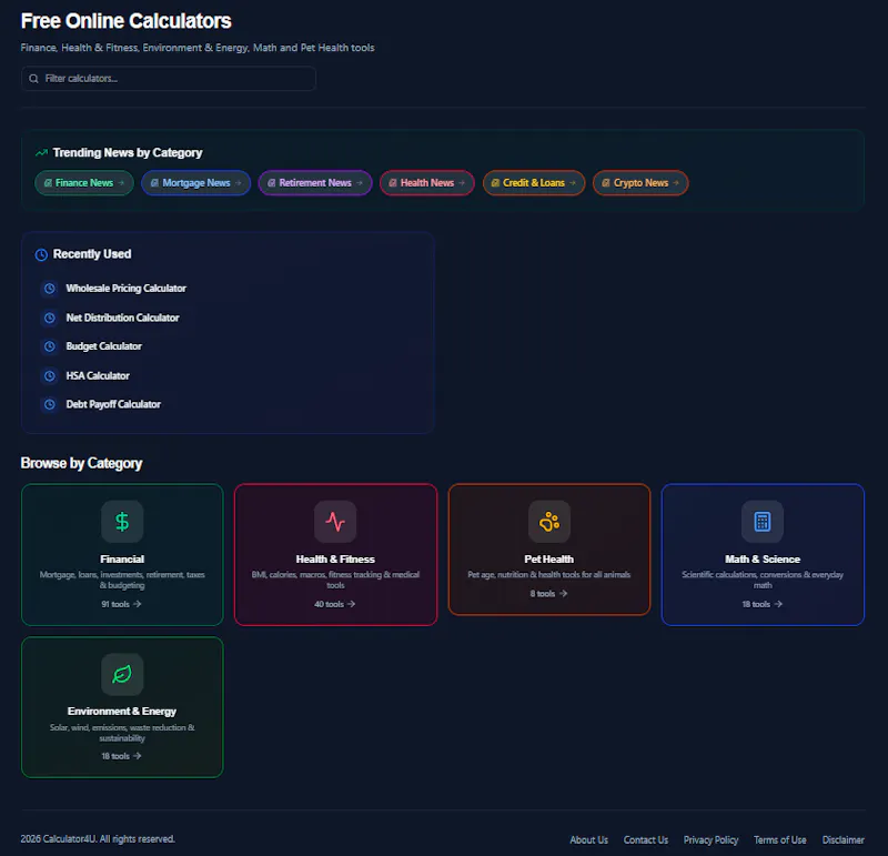 Calculator4U v2.0 screenshot 2