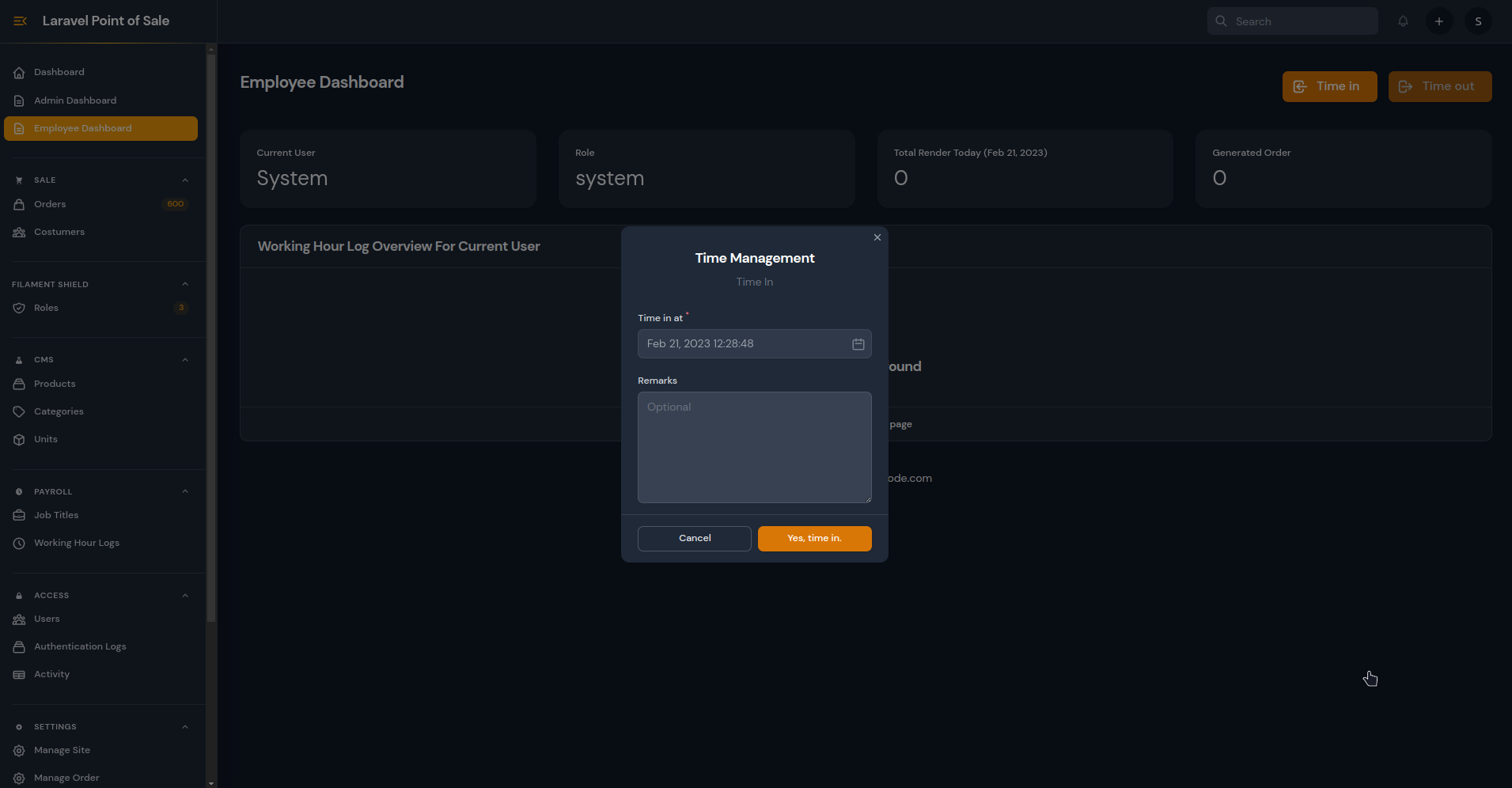 Punto di vendita del filamento di Laravel - Laravel media 2
