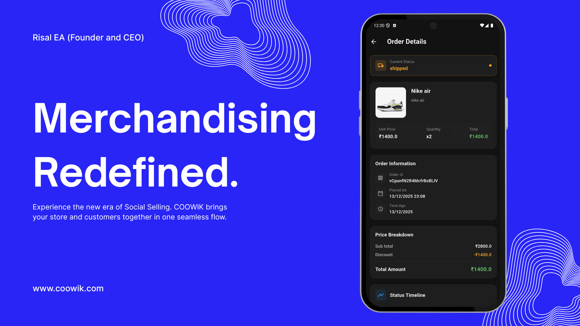 COOWIK - Main product screenshot demonstrating key features and user interface