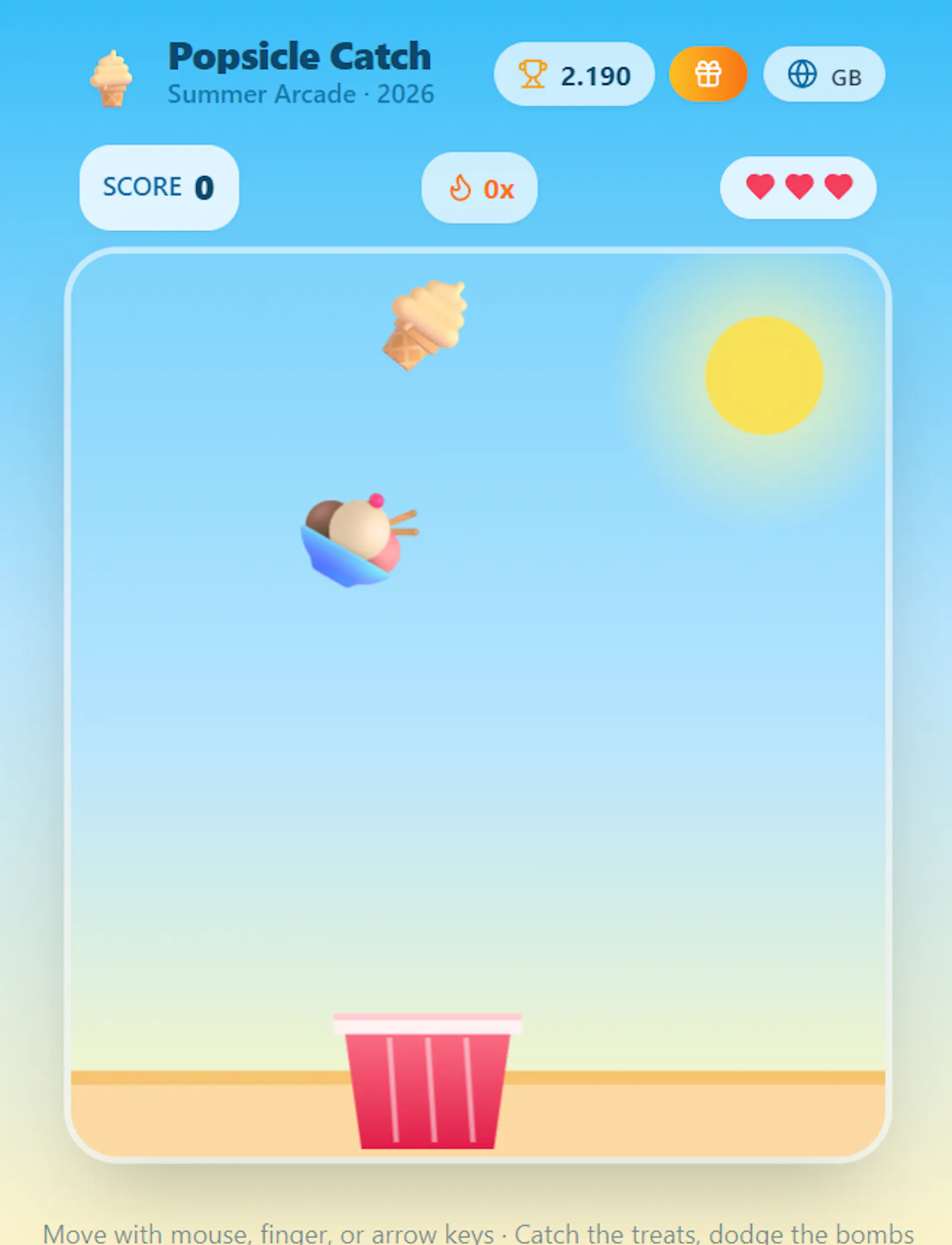 Popsicle Catch – Summer Arcade 2026 screenshot 1