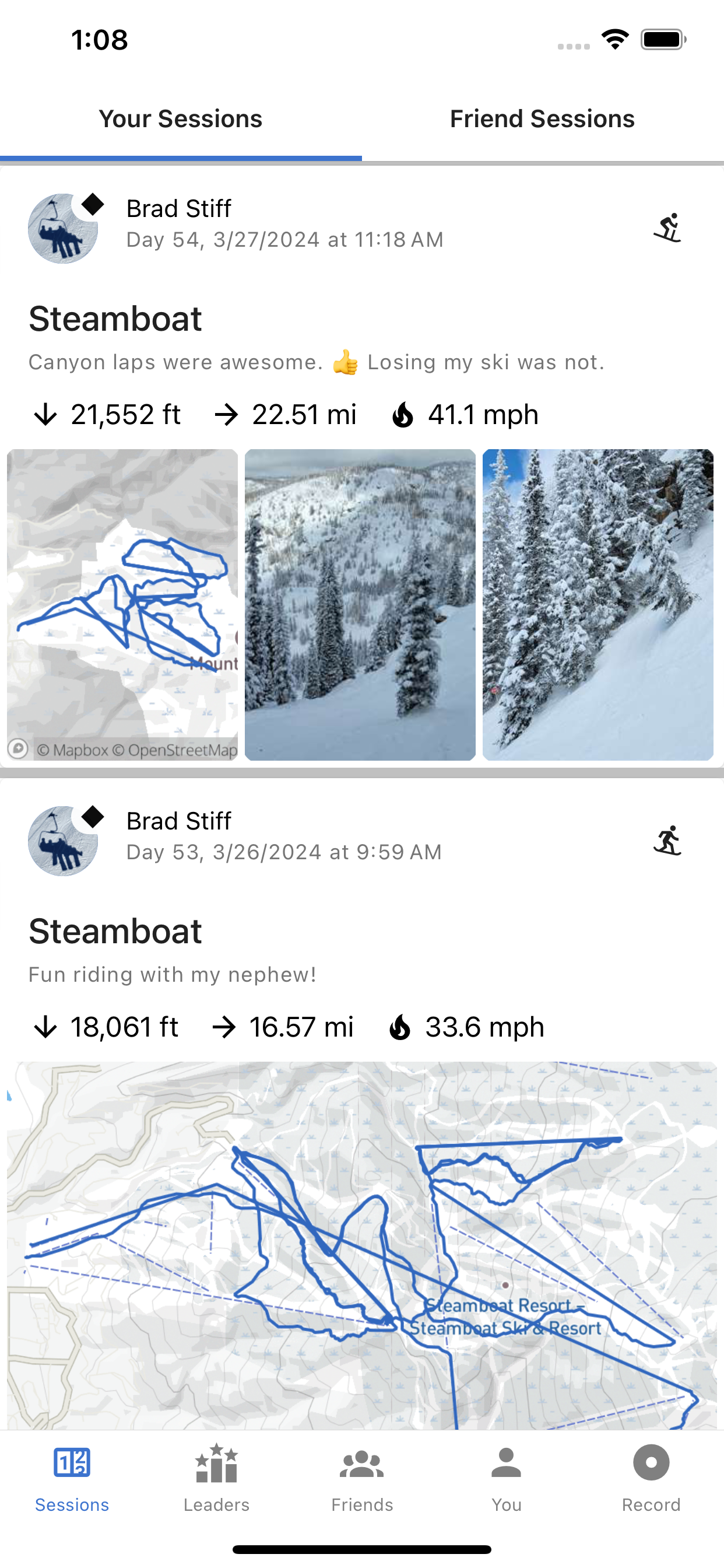 Wir Ski & Snowboard -Tracker - Ein Ski -Tracker: Statistiken, 3D -Trail -Karten, Freunde, Bestenlisten Medien 6