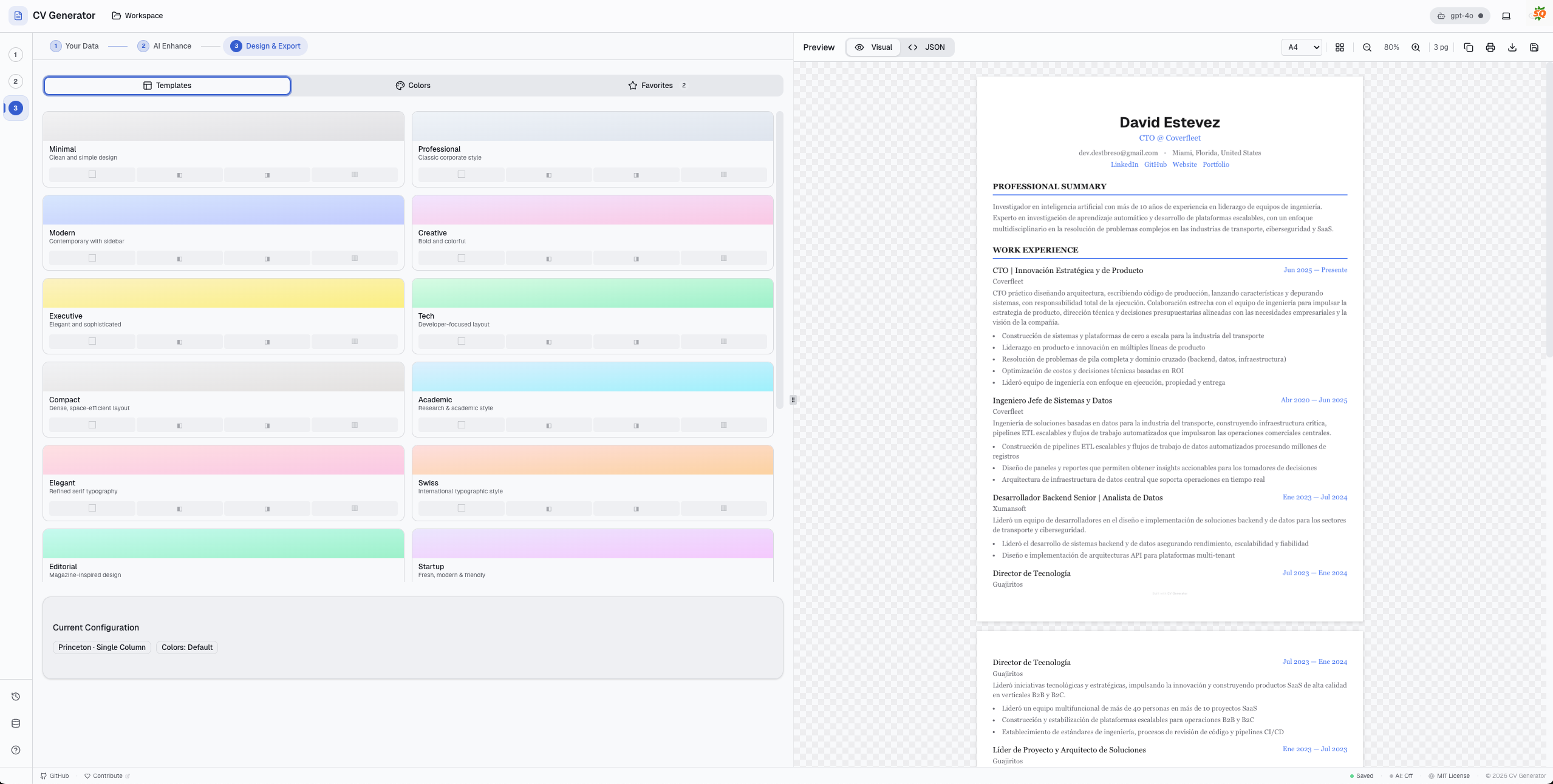 CV Builder - Screenshot 3 showing product features and functionality