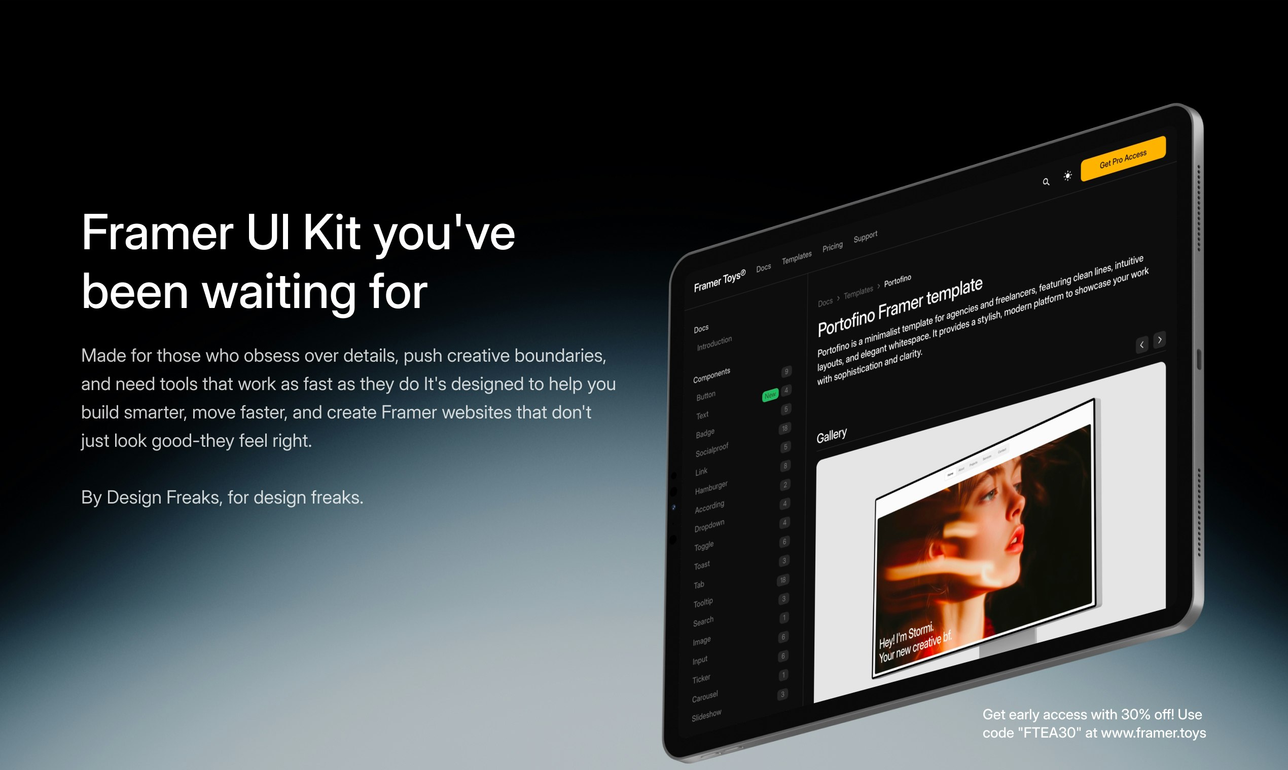 프레이머 용 프레이머 장난감 UI 키트 - 디자인 괴물에 의한 프레이머 UI 키트 및 라이브러리, 디자인 괴물 용. 미디어 3