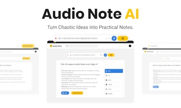 Audio-Note-App-Oberfläche mit einer Textumwandlungsfunktion für gesprochene Worte anzeigen