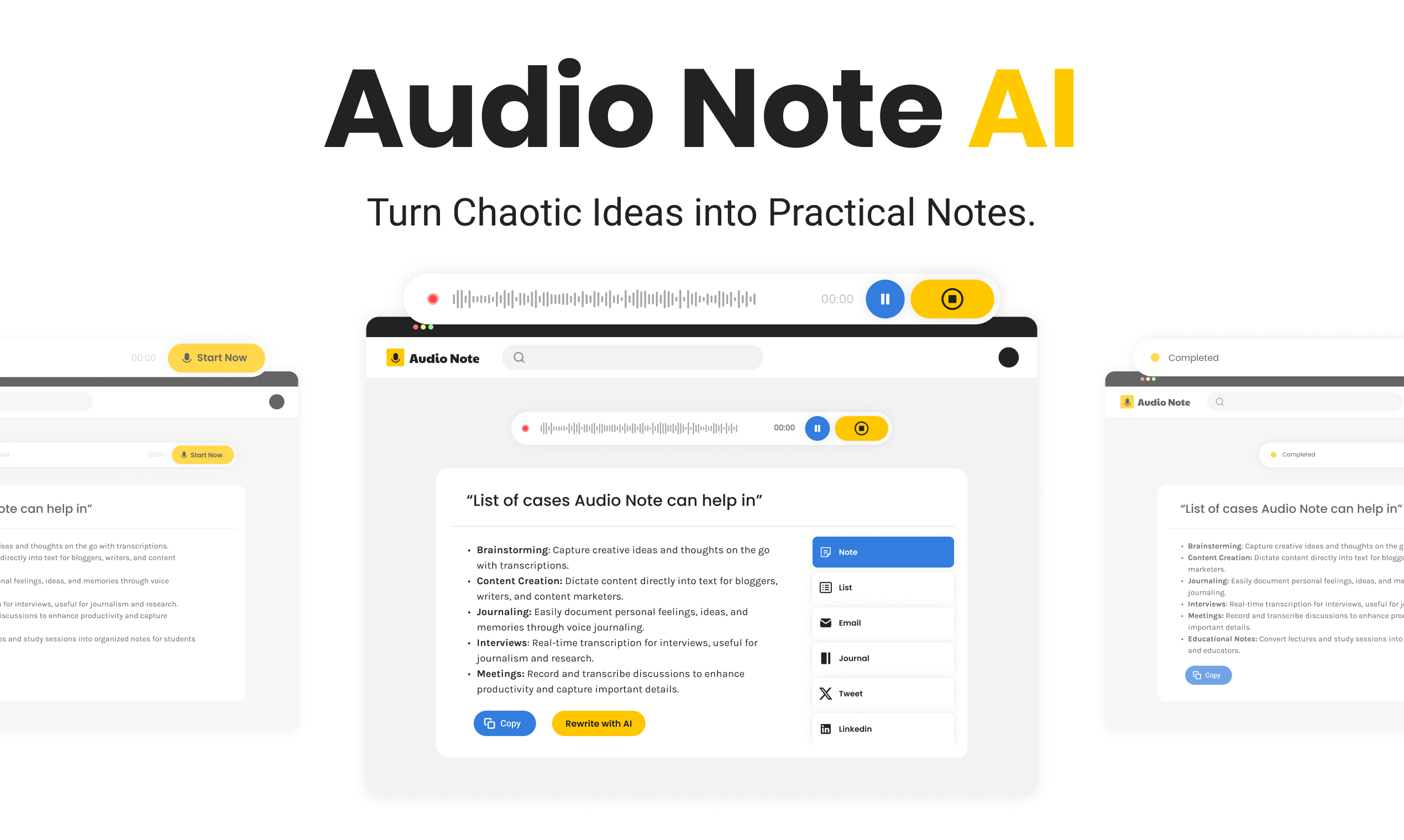 startuptile Audio Notes AI-Turn chaotic ideas into practical notes