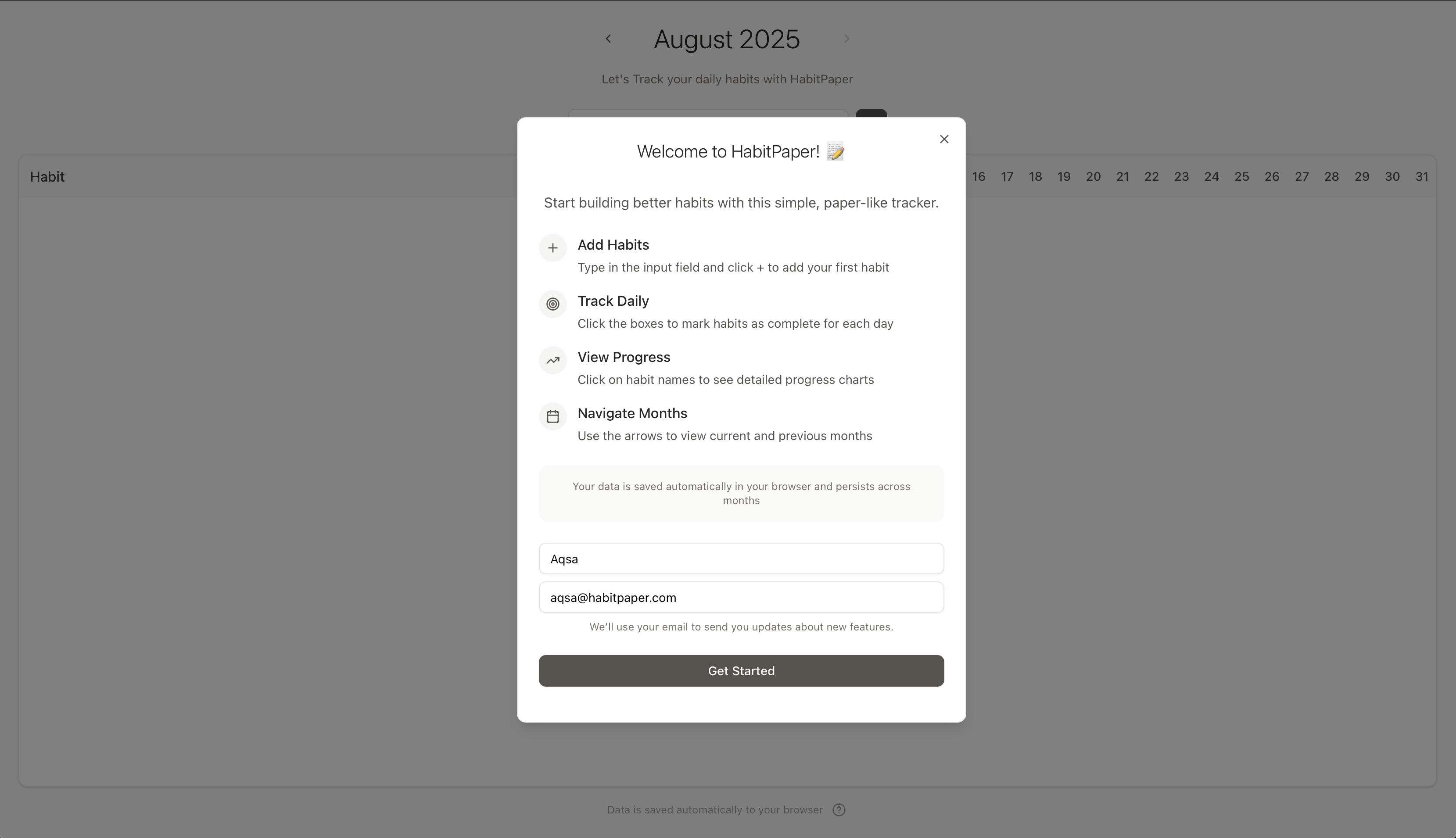 HabitPaper gallery image