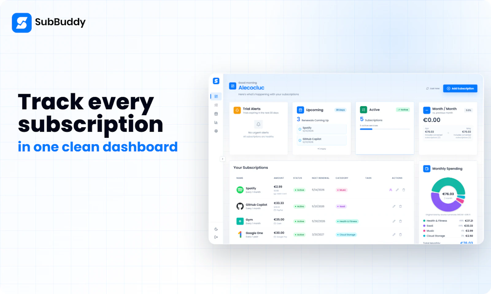 SubBuddy screenshot 2