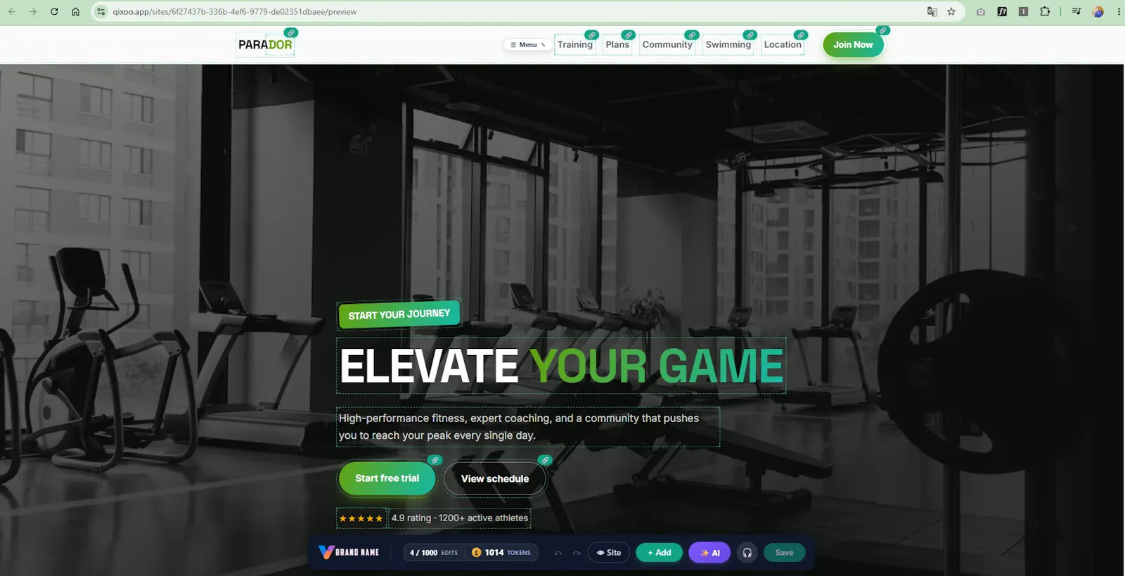 Qixoo Your AI web agency today. No code screenshot 4