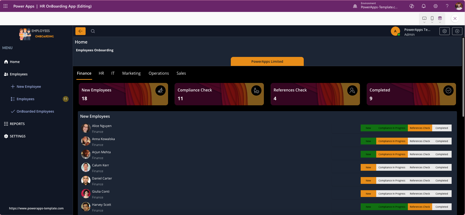 Power Apps templates - Screenshot 5 showing product features and functionality
