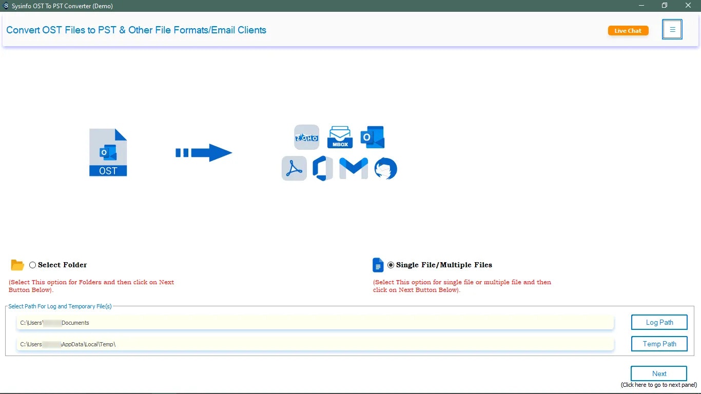 Média MailConverterTools OST à ​​PST Converter 1