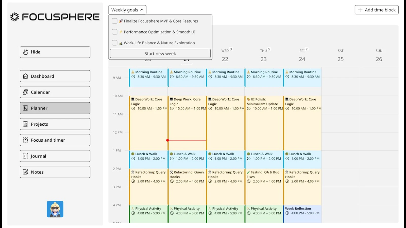 Focusphere screenshot 1 (video preview)