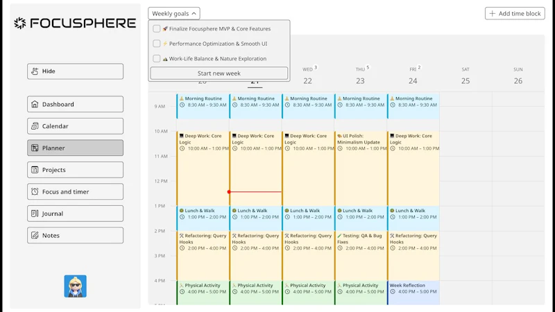 Focusphere screenshot 1 (video preview)