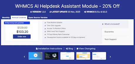 WHMCS AI Helpdesk Assistant Module gallery image