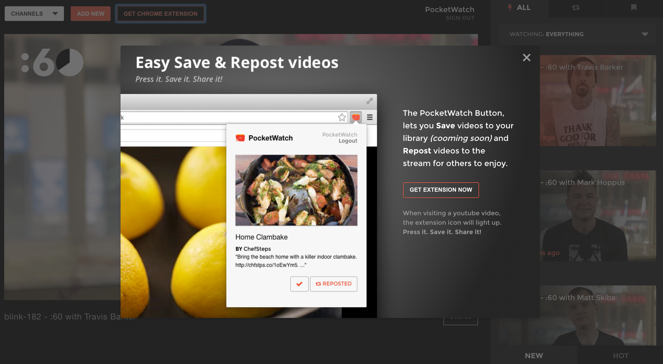 PocketWatch - Curate your own video stream with content from Subreddits and Youtube. gallery image